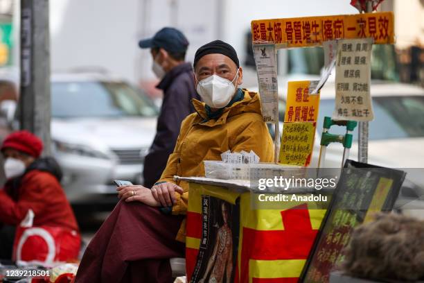 Asian man Raymond Lee is seen in the Chinatown of New York City, United States on March 15, 2022. Anti-Asian hate is rising up in United States as...