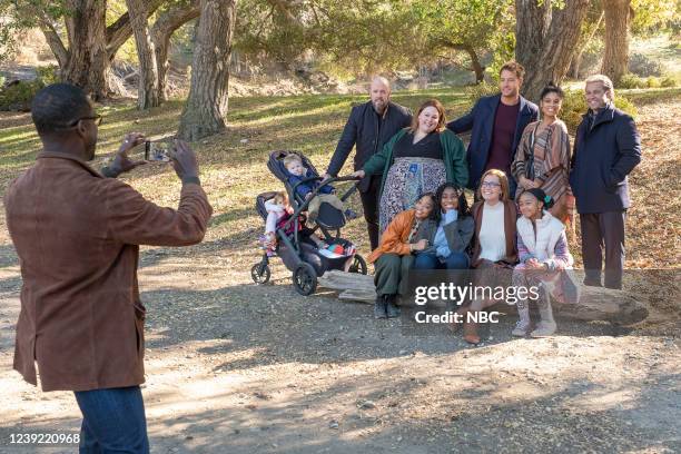 Taboo" Episode 607 -- Pictured: Sterling K. Brown as Randall, Baby Hailey, Baby Jack Jr., Chris Sullivan as Toby, Chrissy Metz as Kate, Justin...