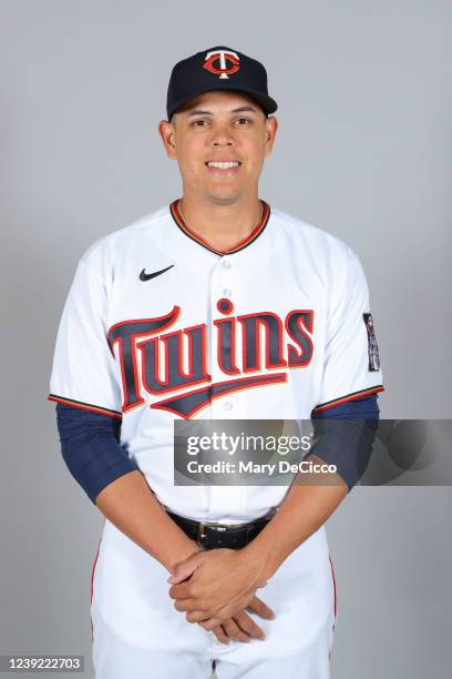 Gio Urshela of the Minnesota Twins poses for a photo during the Minnesota Twins Photo Day at Lee County Sports Complex on Tuesday, March 15, 2022 in...