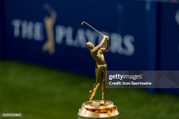 Detailed view of the trophy awarded to the winner of THE PLAYERS Championship on March 14, 2022 at TPC Sawgrass in Ponte Vedra Beach, Fl.
