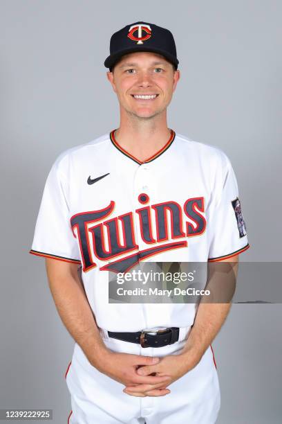 Sonny Gray of the Minnesota Twins poses for a photo during the Minnesota Twins Photo Day at Lee County Sports Complex on Tuesday, March 15, 2022 in...