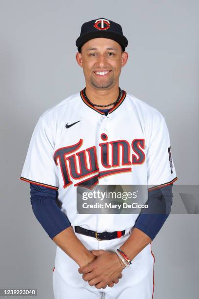 Royce Lewis of the Minnesota Twins poses for a photo during the Minnesota Twins Photo Day at Lee County Sports Complex on Tuesday, March 15, 2022 in...