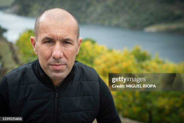 Portuguese coach Leonardo Jardim poses for a photo in his vineyard in Fiolhal, in the Douro wine region, on March 10, 2022. - Former Monaco coach...