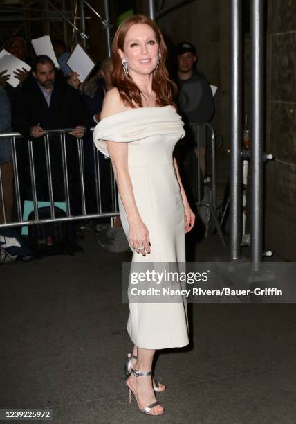 Julianne Moore is seen on March 15, 2022 in New York City.