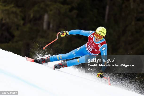 Christof Innerhofer of Team Italy competes during the Audi FIS Alpine Ski World Cup Men's Downhill on March 16, 2022 in Courchevel, France.