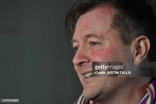Richard Ratcliffe, husband of Nazanin Zaghari-Ratcliffe, a British-Iranian held in Iran since 2016, holds a press briefing outside his house in...