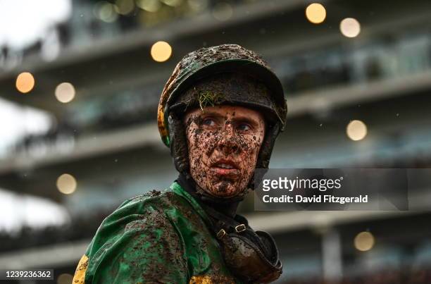 Gloucestershire , United Kingdom - 16 March 2022; Jockey Mark Walsh after riding The Shunter in the Coral Cup Handicap Hurdle on day two of the...