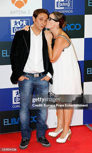 Luis Callejo and Neus Sanz attend 'El Barco' premiere at Capitol Cinema on September 5, 2011 in Madrid, Spain.