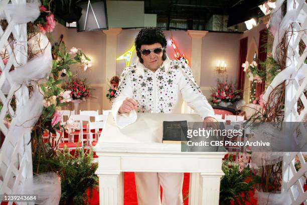 LasVegas' -- Tony dresses up as Elvis and goes to a wedding chapel to surprise Dana with a renewal of their wedding vows, on an episode of "Listen...