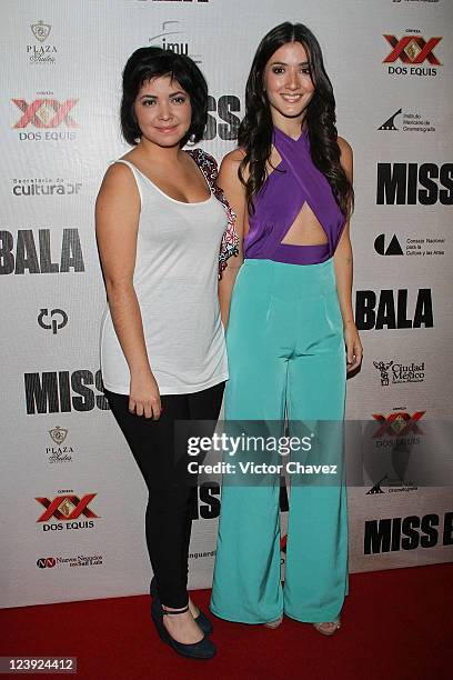 Camila Ibarra and actress Erendida Ibarra attend the "Miss Bala" Mexico City premiere at Teatro de La Ciudad on September 5, 2011 in Mexico City,...