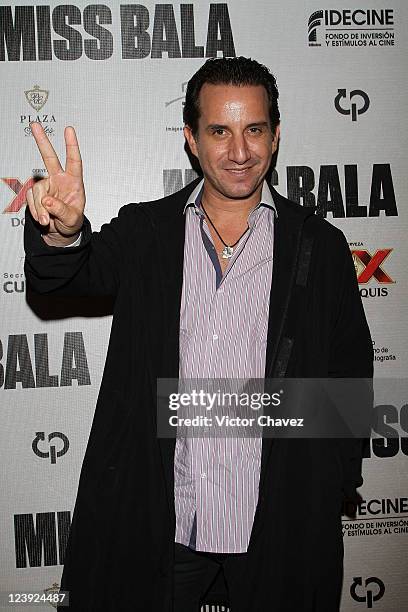 Actor Plutarco Haza attends the "Miss Bala" Mexico City premiere at Teatro de La Ciudad on September 5, 2011 in Mexico City, Mexico.