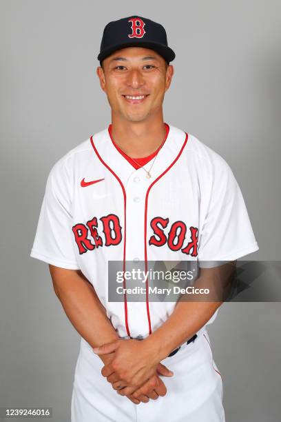 Rob Refsnyder of the Boston Red Sox poses for a photo during the Boston Red Sox Photo Day at JetBlue Park at Fenway South on Wednesday, March 16,...