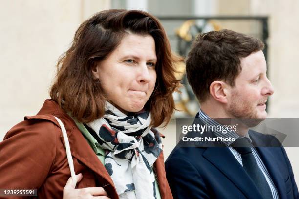 French Minister of Sports Roxana Maracineanu leaves following the weekly cabinet meeting at the Elysee palace - March 16 Paris