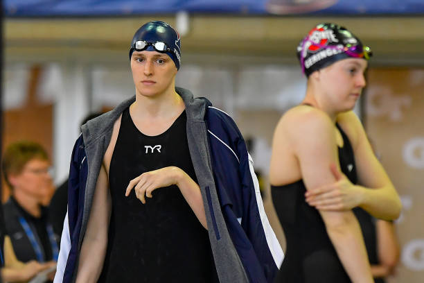 University of Pennsylvania swimmer Lia Thomas on the deck at the NCAA Swimming and Diving Championships on March 17th, 2022 at the McAuley Aquatic...