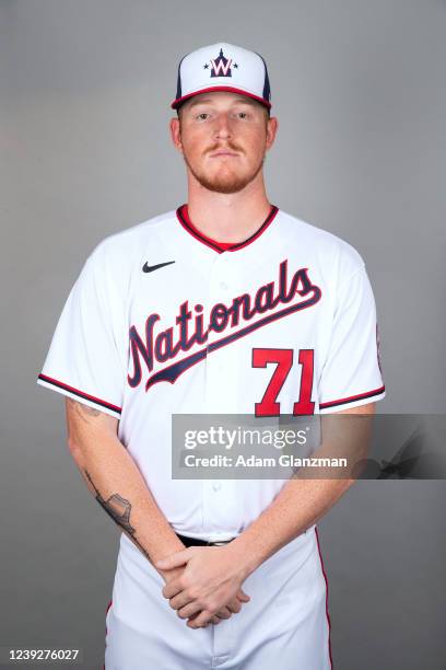 Mason Thompson of the Washington Nationals poses for a photo during ...