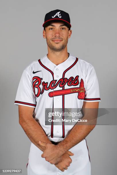 Matt Olson of the Atlanta Braves poses for a photo during the Atlanta Braves Photo Day at CoolToday Park on Thursday, March 17, 2022 in North Port,...