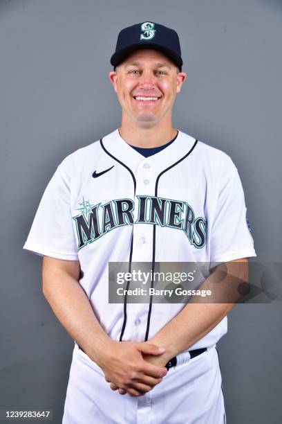 Paul Sewald of the Seattle Mariners poses for a photo during the Seattle Mariners Photo Day at Peoria Sports Complex on Wednesday, March 16, 2022 in...