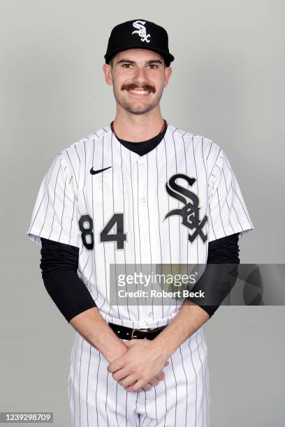 Dylan Cease of the Chicago White Sox poses for a photo during the Chicago White Sox Photo Day at Camelback Ranch on Wednesday, March 16, 2022 in...