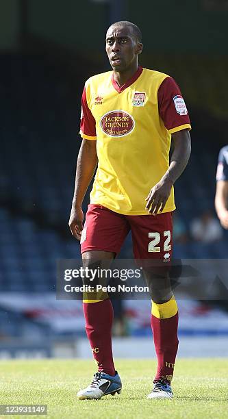 Nick McKoy of Northampton Town in action during the npower League Two match between Southend United and Northampton Town at Roots Hall on September...