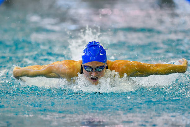 Kentucky swimmer Riley Gaines swims the 200 Butterfly prelims at the NCAA Swimming and Diving Championships on March 19th, 2022 at the McAuley...