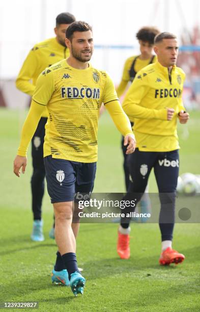 La Turbie, France AS Monaco Training Session with german Striker Kevin Volland before the Match vs. PSG Paris Saint-Germain. L1, J29, Ligue 1....