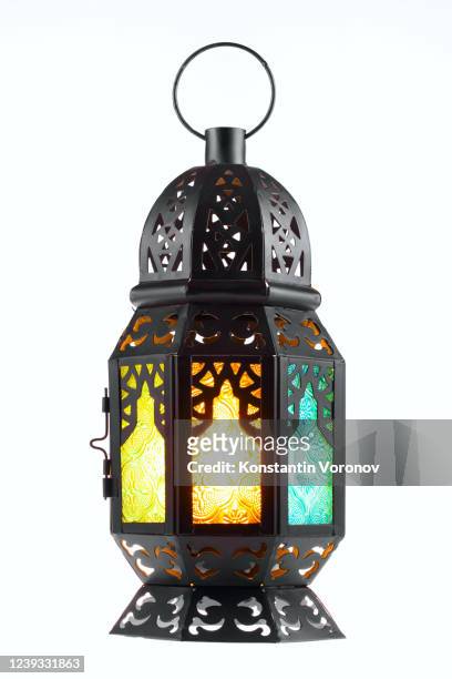 arabic lantern isolated. - lantern ramadan stock pictures, royalty-free photos & images