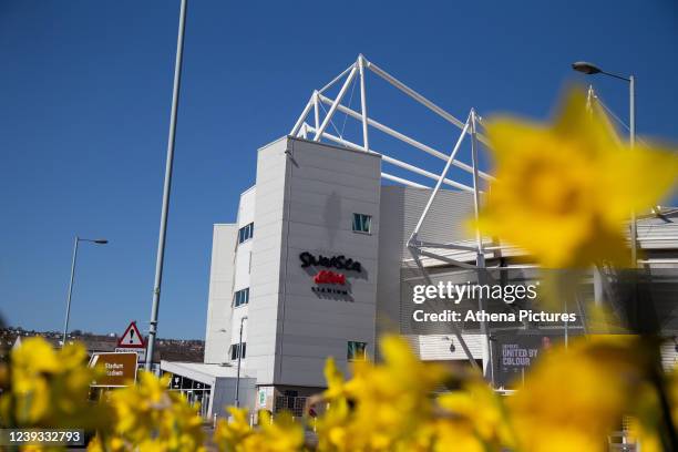 General view of the stadium prior to the Sky Bet Championship match between Swansea City and Birmingham City at the Swansea.com Stadium on March 19,...