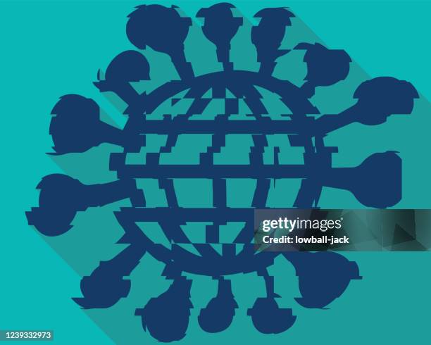 ilustraciones, imágenes clip art, dibujos animados e iconos de stock de una ilustración emoji de recesión global covid-19 con fallas - conquer the world cartoon