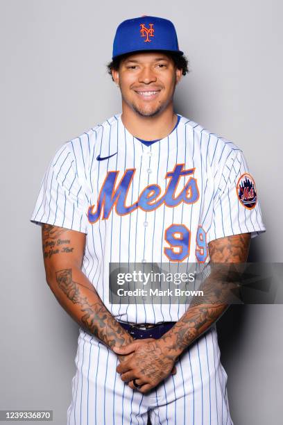 Taijuan Walker of the New York Mets poses for a photo during the New York Mets Photo Day at Clover Park on Wednesday, March 16, 2022 in Port St....