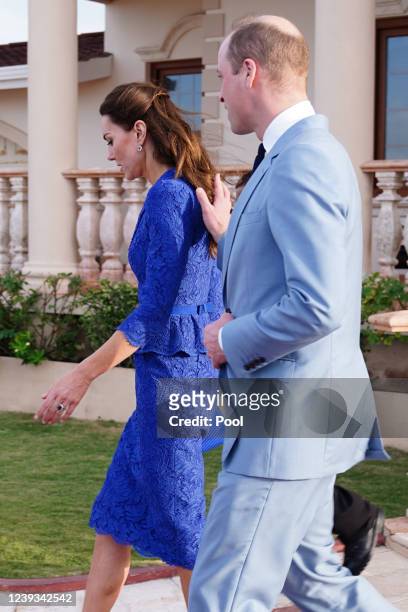 Catherine, Duchess of Cambridge and Prince William, Duke of Cambridge are seen at the Laing Building, Belize City, as they begin their Royal tour of...