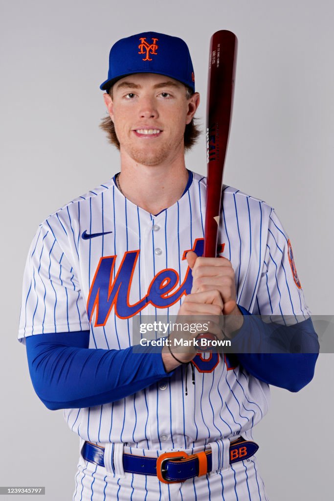 Baty Brett Baty of the New York Mets poses for a photo during the New York ...