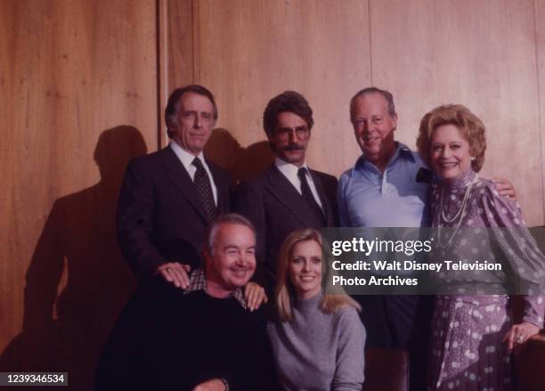 Fritz Weaver, Alexis Smith, Sam Elliott, Cheryl Ladd appearing in the ABC tv movie 'A Death in California'.