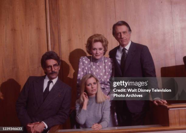 Sam Elliott, Alexis Smith, Fritz Weaver, Cheryl Ladd appearing in the ABC tv movie 'A Death in California'.