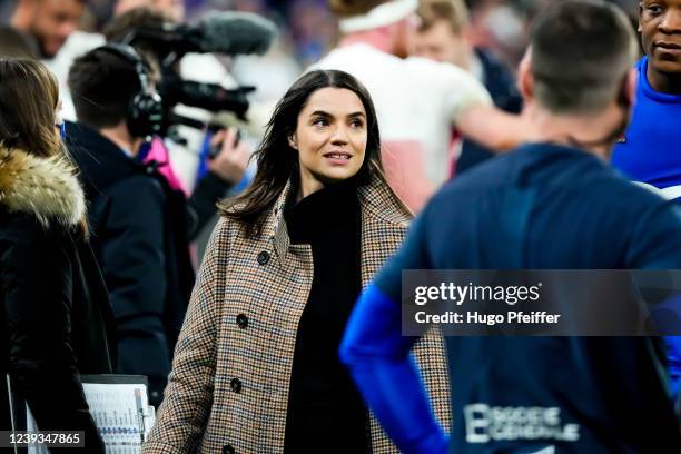 Cecile GRES of France TV during the Guinness Six Nations match between France and England at Stade de France on March 19, 2022 in Paris, France.