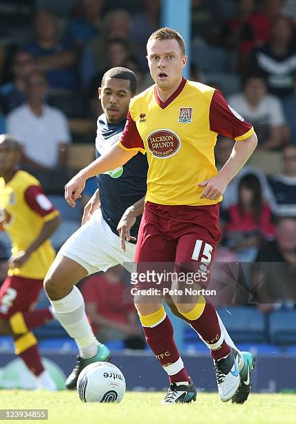 Paul Turnbull of Northampton Town in action during the npower League Two match between Southend United and Northampton Town at Roots Hall on...