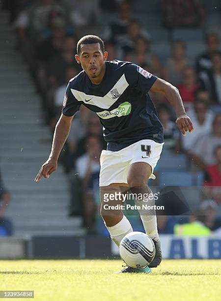 Ryan Hall of Southend United in action during the npower League Two match between Southend United and Northampton Town at Roots Hall on September 3,...