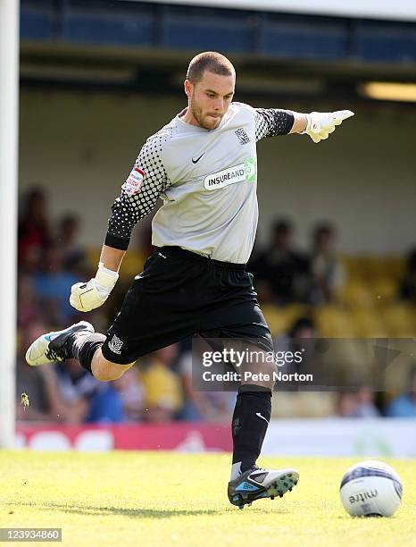 Glenn Morris of Southend United in action during the npower League Two match between Southend United and Northampton Town at Roots Hall on September...