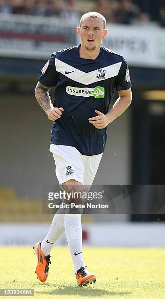 Sean Clohessey of Southend United in action during the npower League Two match between Southend United and Northampton Town at Roots Hall on...
