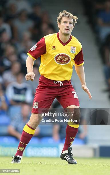 Ashley Westwood of Northampton Town in action during the npower League Two match between Southend United and Northampton Town at Roots Hall on...