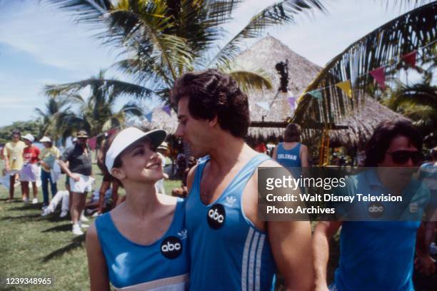 Emma Samms, Michael Spound appearing on the ABC tv special 'Battle of the Network Stars XVIII'.