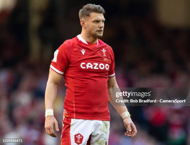 Wales Dan Biggar during the Six Nations Rugby match between Wales and Italy at Principality Stadium on March 19, 2022 in Cardiff, United Kingdom.