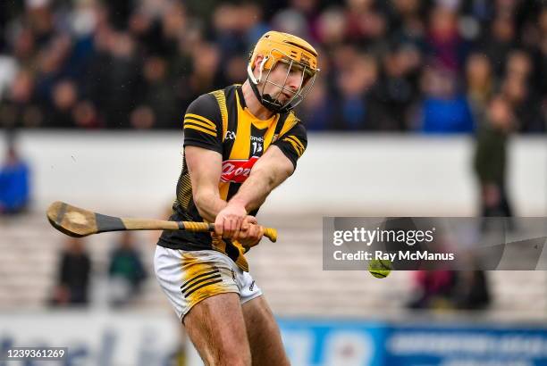 Kilkenny , Ireland - 20 March 2022; Billy Ryan of Kilkenny scoring his side's second goal, in the 46th minute, during the Allianz Hurling League...