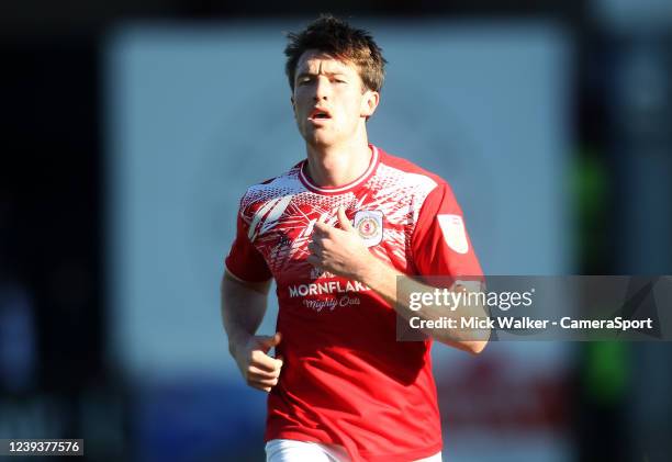 Crewe Alexandra's Chris Long during the Sky Bet League One match between Crewe Alexandra and Bolton Wanderers at Mornflake Stadium on March 19, 2022...