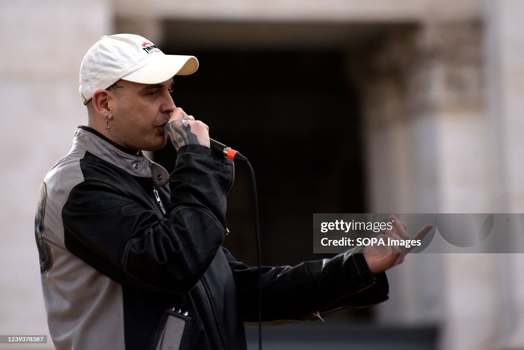 Davide Group Rapper The rapper Davide De Luca better known as Gemitaiz performs on stage ...