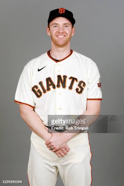 John Brebbia of the San Francisco Giants poses for a photo during the San Francisco Giants Photo Day at Scottsdale Stadium on Friday, March 18, 2022...