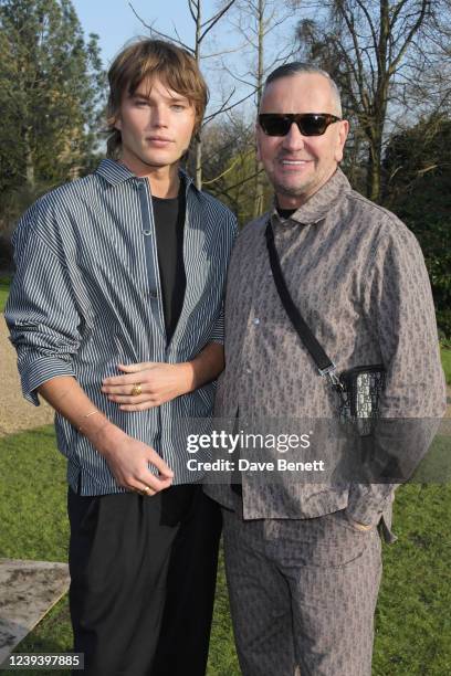 Jordan Barrett and DJ Fat Tony attend the launch of the Bags of Ethics x Queen's Green Canopy commemorative limited edition collection of nature...