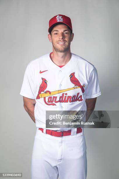 Steven Matz of the St. Louis Cardinals poses during Photo Day at Roger Dean Stadium on March 19, 2022 in Jupiter, Florida.