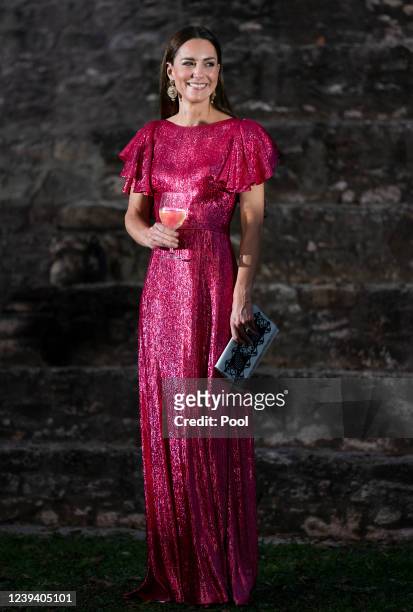 Catherine, Duchess of Cambridge attends a special reception hosted by the Governor General of Belize in celebration of Her Majesty The Queen’s...