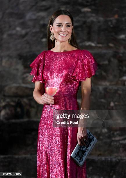 Catherine, Duchess of Cambridge attends a special reception hosted by the Governor General of Belize in celebration of Her Majesty The Queen’s...