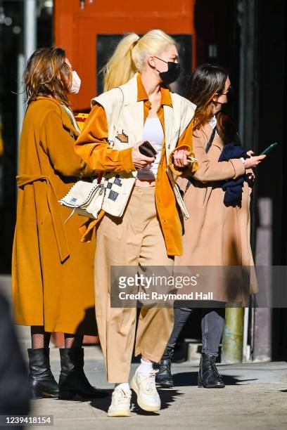 Gigi Hadid is seen walking in Soho on March 22, 2022 in New York City.